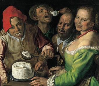 Vincenzo Campi I mangiatori di ricotta Norge oil painting art